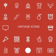 Editable 22 vintage icons for web and mobile