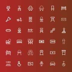 Editable 36 seat icons for web and mobile