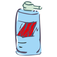 bottle of liquid soap isolated