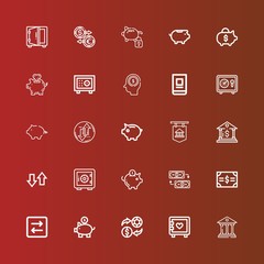 Editable 25 deposit icons for web and mobile