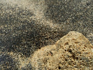 Sand and the rock natural background