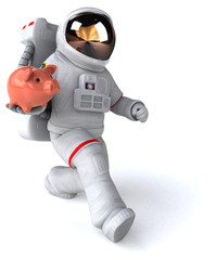 Naklejka premium Fun astronaut - 3D Illustration