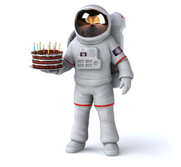 Fun astronaut - 3D Illustration © Julien Tromeur