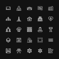 Editable 25 structure icons for web and mobile