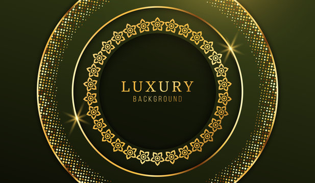 Abstract luxury gold circle background, Modern design elements for invitation