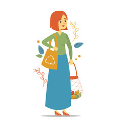 Ecology friendly woman vector isolated. Female person