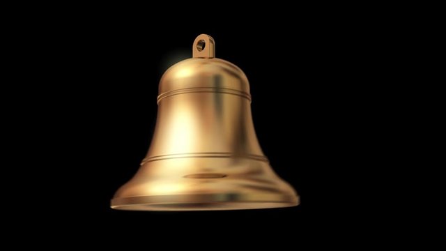 Ringing bell.  Swinging bell sounds out 12 times.