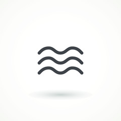 Wave Icon in trendy flat style isolated on white background. Water wave symbol for your web site design,
