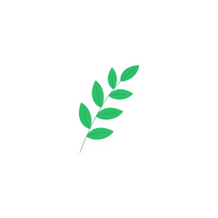 leaf icon in flat style. tree leaf nature, eco, health, spring, summer or natural symbol. Vector illustration.
