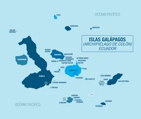 Foto op Canvas Galapagos Islands. Ecuador. Political vector map. © Danalva