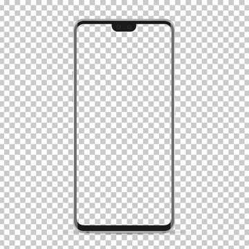 Smartphone mockup all png  object isolated on background.