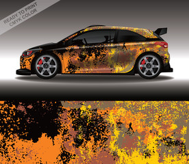 Car wrap decal design vector, custom livery race rally car vehicle sticker and tinting.