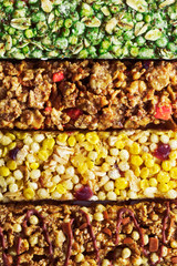 Muesli mix background.