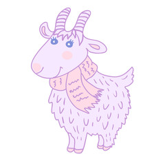 Cute goat on a meadow