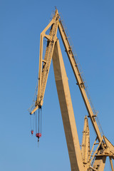 Crane working in the port of Cádiz, Spain