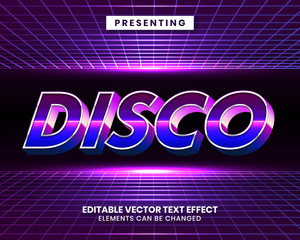 3d Retrowave futuristic editable text effect