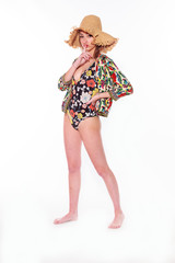 Young, beautiful and sexy girl posing in a swimsuit.