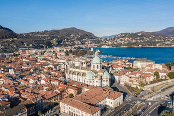 Fototapeta na wymiar City of Como, Italy. Panoramic view