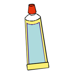 Illustration of a toothpaste in a tube on a white background