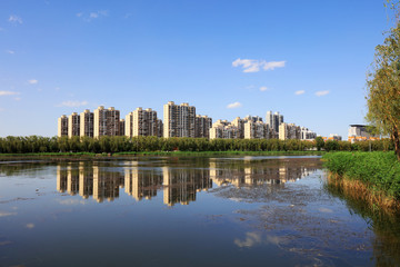 Fototapeta na wymiar Water Park Natural Scenery, Luannan County, Hebei Province, China
