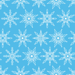 Seamless pattern with snowflakes