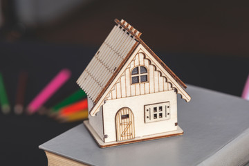house model on book