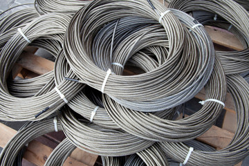 steel wire ropes in factory