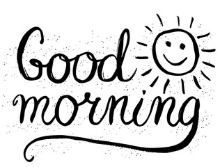 Good morning lettering