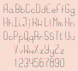 Thin line font