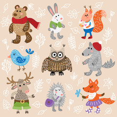 Cute forest animals