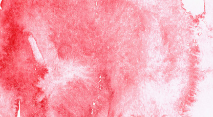 Fototapeta premium Abstract red hand drawn watercolor background