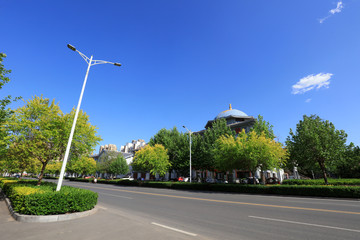 Naklejka premium Urban Architectural Scenery, Luannan County, Hebei Province, China