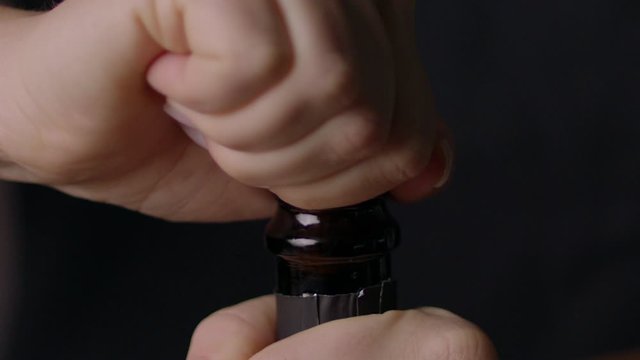 Champagne Cork Poping  - Slow Motion