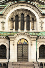 Fototapeta na wymiar Sofia, Bulgaria - 11 february 2020: Alexander Nevsky church in Sofia