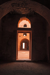 Fototapeta premium View of the archaeological ruins of the Qasr al-Kharana castle in Jordan.