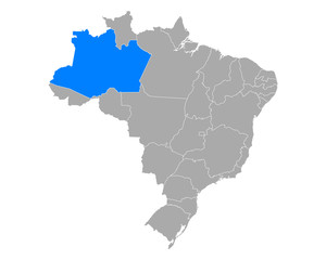 Karte von Amazonas in Brasilien