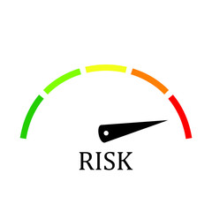 Risk level icon in flat style. Vector illustration on white background. Business concept.