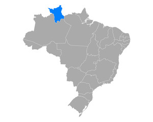 Karte von Roraima in Brasilien