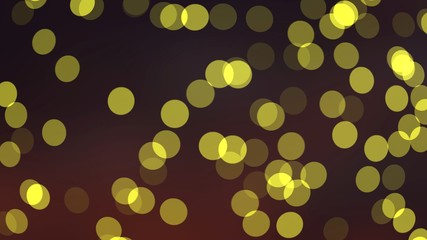 Abstract circle-shaped yellow lights bokeh pattern background