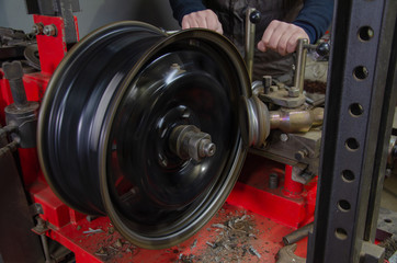 car repair in a car service