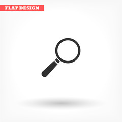 Loupe vector icon , lorem ipsum Flat design