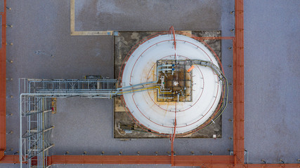 Natural Gas Tank in industrial plant, Liquefied Natural Gas (LNG) storage tanks in the refinery...