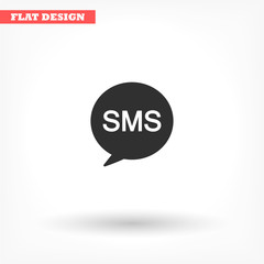 Sms vector icon , lorem ipsum Flat design