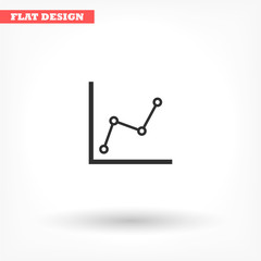 Chart vector icon , lorem ipsum Flat design