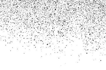 Black Grainy Texture Isolated On White Background. Dust Overlay. Dark Noise Granules. Digitally Generated Image. Vector Design Elements, Illustration, Eps 10.