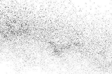 Black Grainy Texture Isolated On White Background. Dust Overlay. Dark Noise Granules. Digitally Generated Image. Vector Design Elements, Illustration, Eps 10.