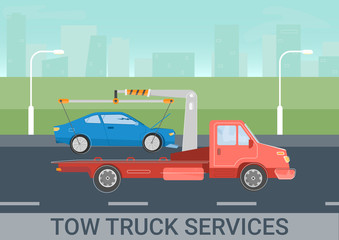Tow Truck Services Illustration