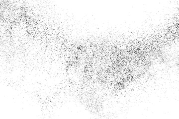 Black Grainy Texture Isolated On White Background. Dust Overlay. Dark Noise Granules. Digitally Generated Image. Vector Design Elements, Illustration, Eps 10.