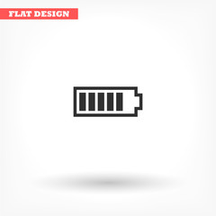 Battery vector icon , lorem ipsum Flat design