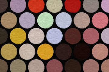 Colorful Circle pattern with a rough texture background. Background texture wall and have copy space for text. Picture for creative wallpaper or design art work.